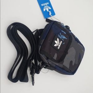Adidas Originals Utility Festival Crossbody Bag Rain Camo Ink Blue OS Unisex NWT